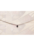White & Purple Fan Recycled Kimono Jewelry Pouch