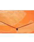 Orange & Gold Recycled Kimono Jewelry Pouch