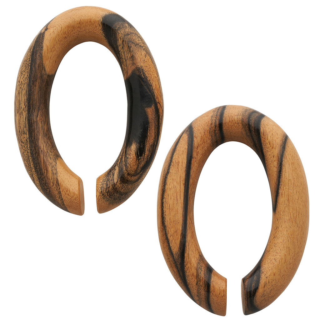 Tiger Ebony Oval Rings