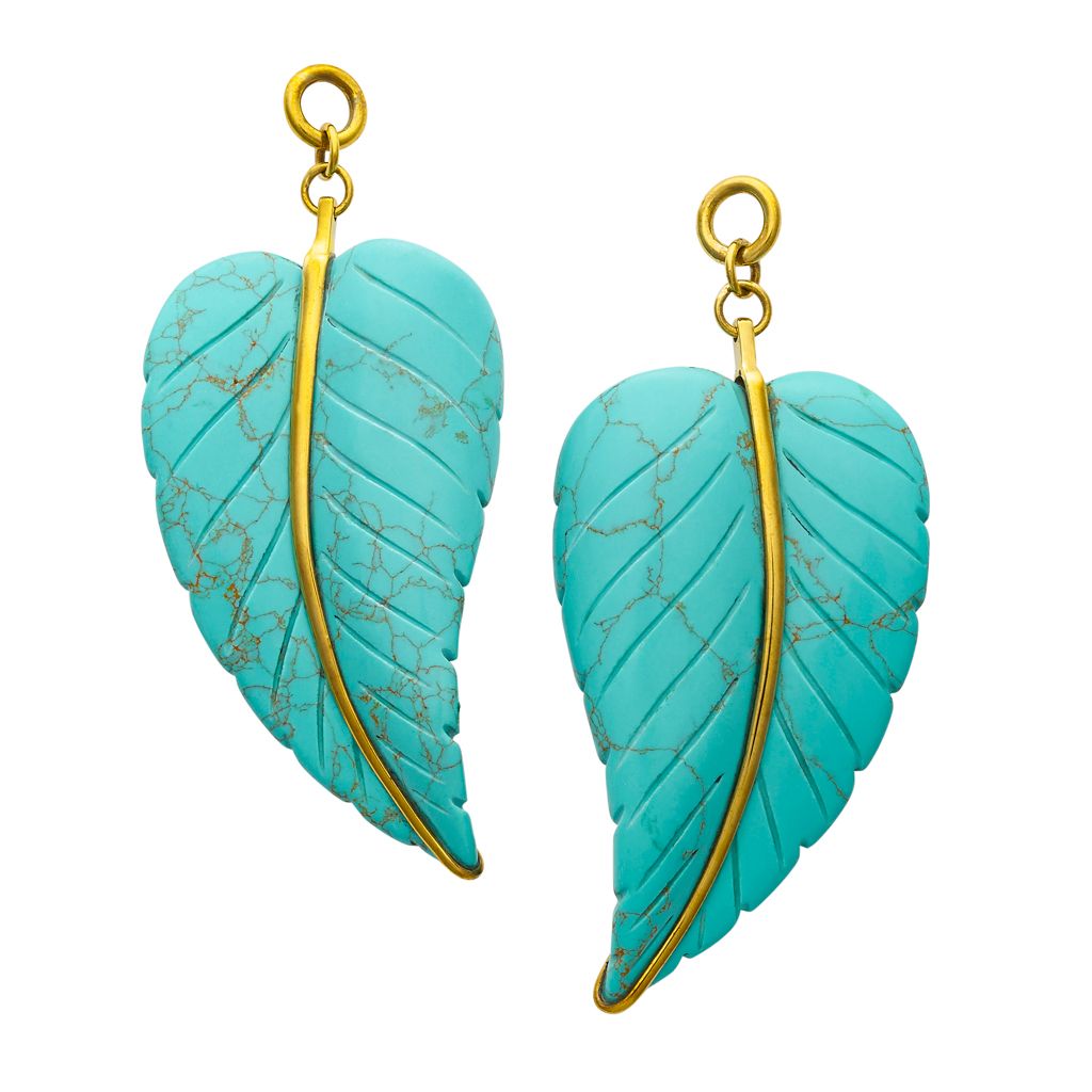 Turquoise Stone Leaves