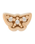 Solid Gold Moth Clear CZ
