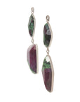 Faceted Ruby Zoisite Dangles