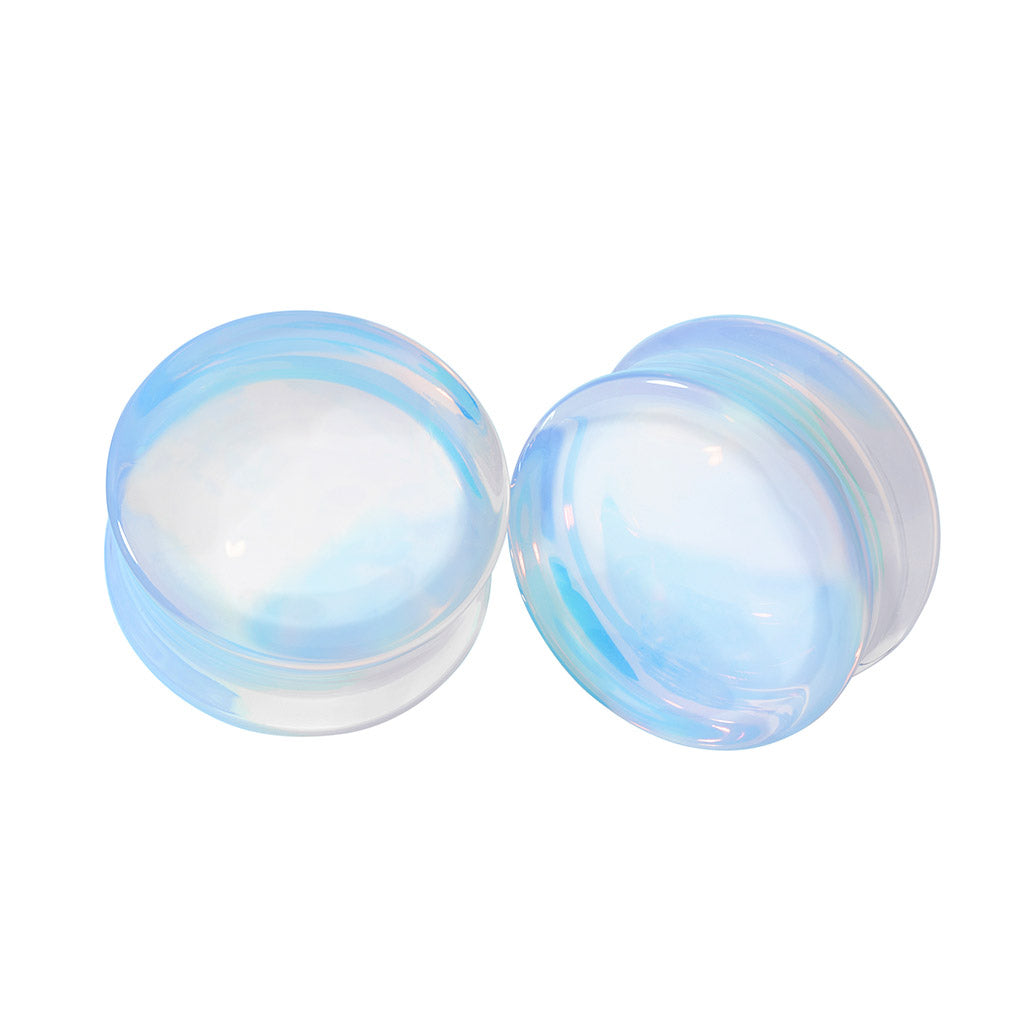 Opalite Concave Plugs – Jimmy Buddha Designs