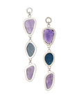 Apatite & Faceted Amethyst Dangles