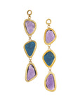 Apatite & Faceted Amethyst Dangles