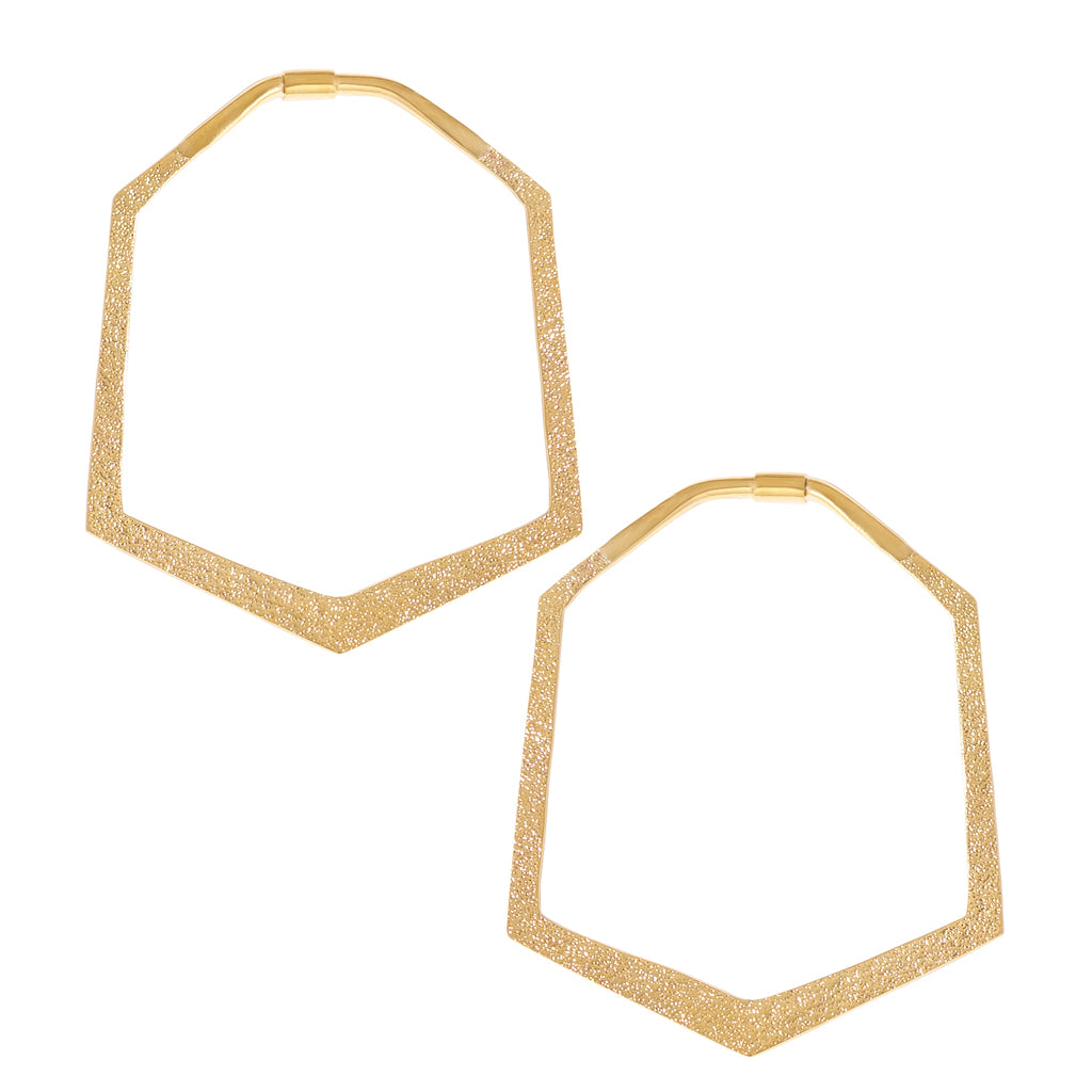 Distressed Hexagon (Solid Brass)