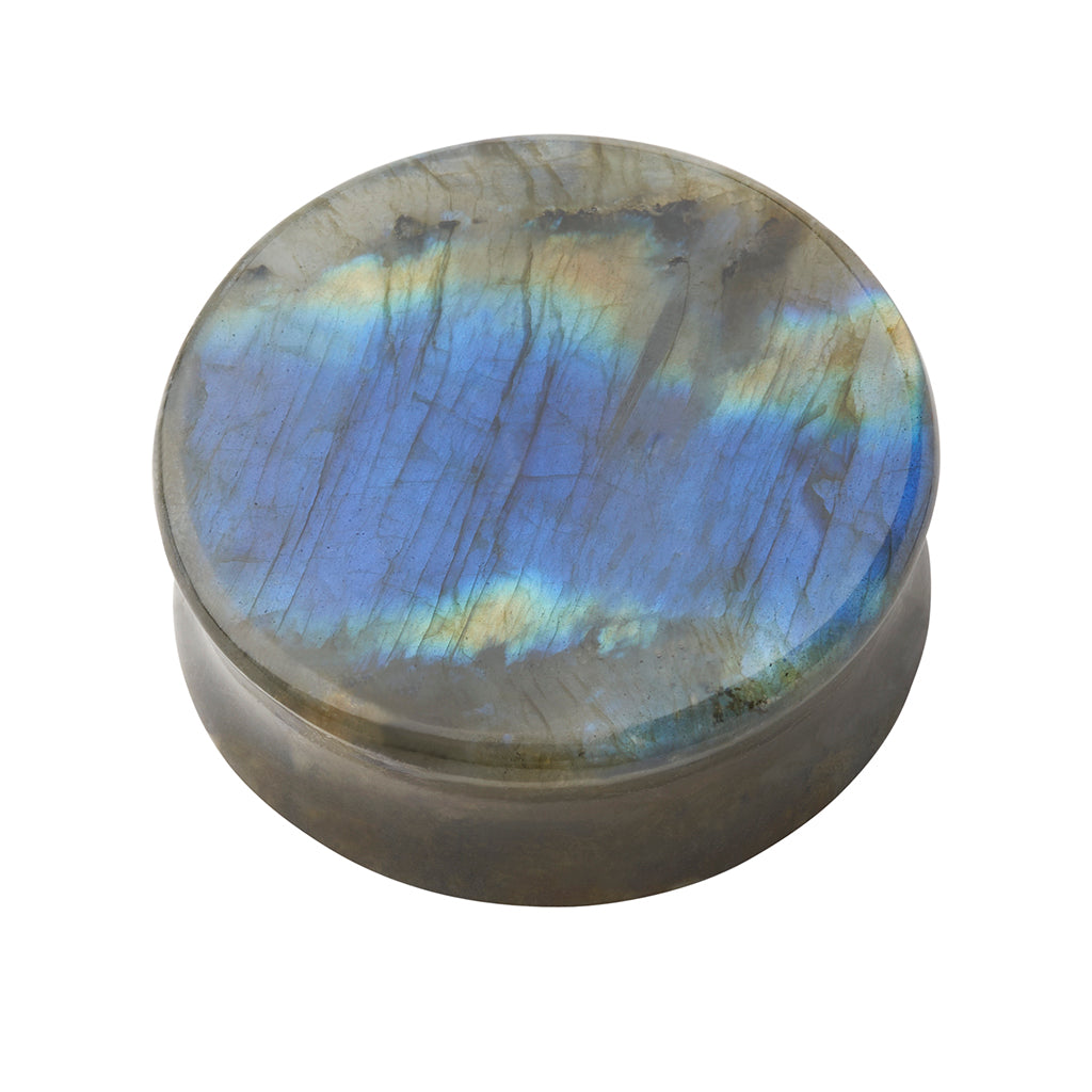 Labradorite A Grade Double Flare Flat Plugs