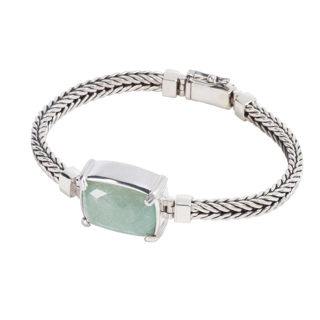 Aquamarine Square Bracelet