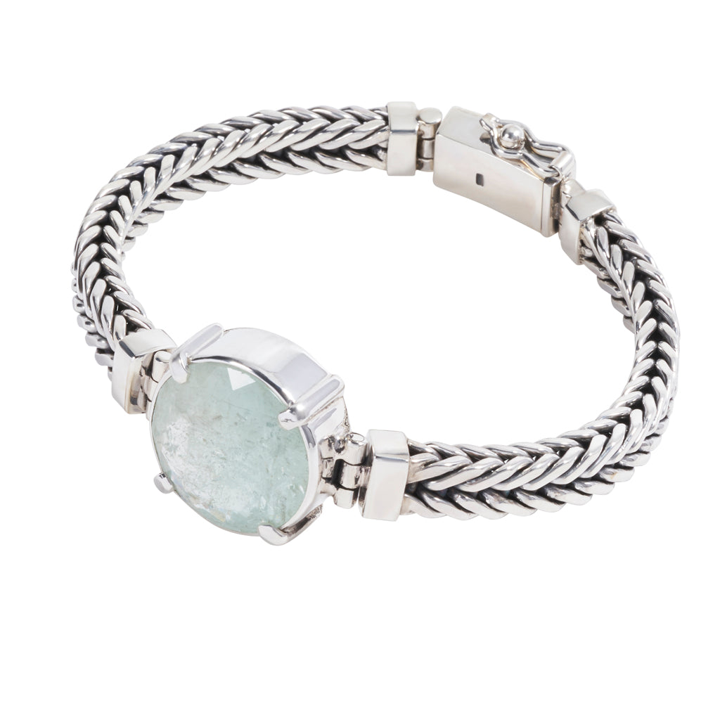 Aquamarine Square Bracelet