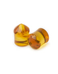 Dominican Amber Faceted Plugs