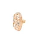 Solid Gold Flower Clear CZ