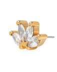 Gold Vermeil Quadruple Marquise CZ Pin 18g/16g