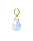 Solid Gold Moonstone Briolette Charm