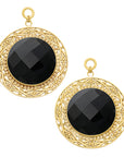Faceted Black Obsidian Medallions